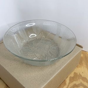 Vintage Crystal  Centerpiece Bowl 9 3/4" x 3" Salad Serving Bowl